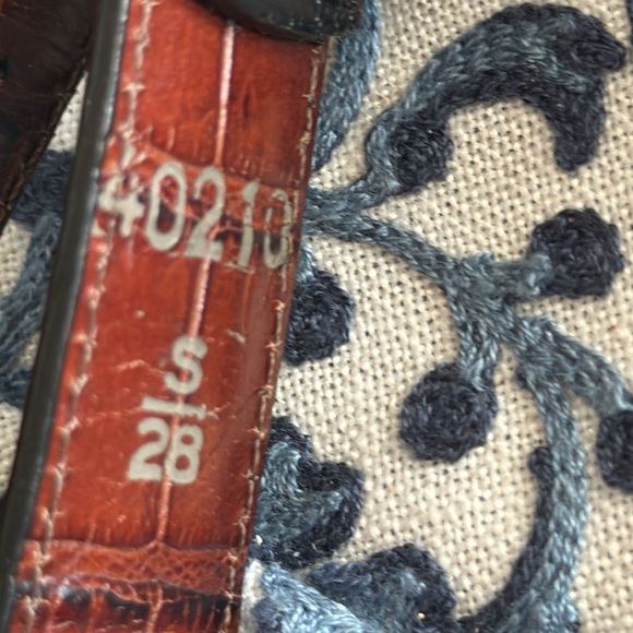 Reversible leather belt small size 29 brown and black Brighton - Picture 13 of 14